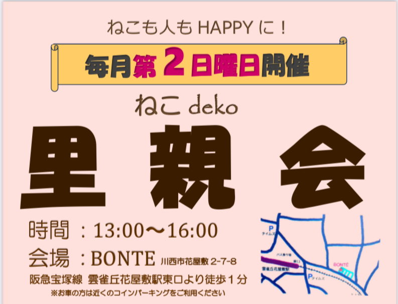 里親会 譲渡会 川西市 野良猫 保護猫